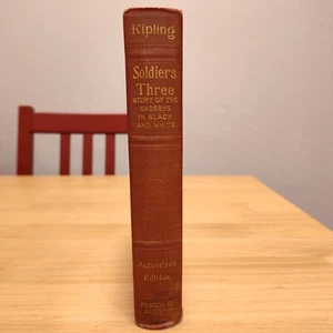 Antik 1917 Buch Soldaten drei von Rudyard Kipling - Bild 1 von 8