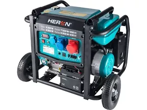 HERON Three 3 Phase 17hp 8.2kW Petrol Generator with Zero Gravity Frame - Picture 1 of 8