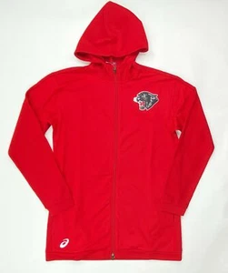 Asics Saucon Panthers Thermopolis Fleece Full Zip Hoody Jacket Women's M Red - Picture 1 of 2