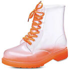 Womens Clear Boots Ladies Clear Combat Boots Range Boots Shoes Boots Size 10 NEW