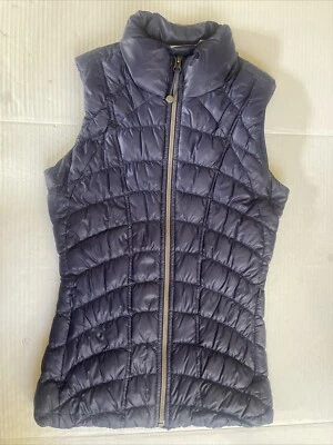 Athleta Blue Downtime Down Filled Full Zip Puffer Quilted Vest Women’s XXS - Image 1 of 4
