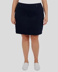 Hearts of Palm Women's Blue Elastic Waistband A-Line Skort Plus Size 18W - Picture 1 of 4