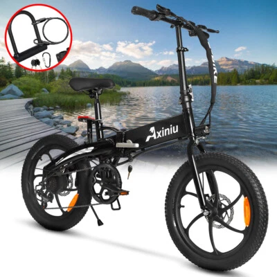 Bicicletas Eléctricas Plegables 750W 20" Neumático Graso Bicicleta Eléctrica Viajes Montaña Ebike 2025 Foto 1 de 4