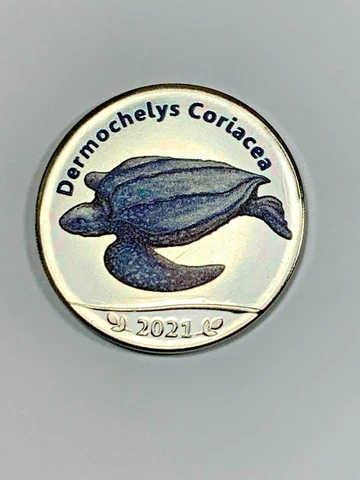 2021 Seychelles (Praslin Island) 5 Rupees Leatherback Turtle Fantasy Coin Cover