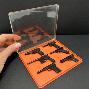 Vintage Soviet Collectible Set 6 Mini Metal Guns Pistols Military Weapon Models - Picture 1 of 8
