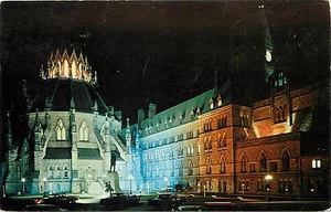 Library & Parliament Buildings Ottawa Ontario Canada CA Postcard - Picture 1 of 2