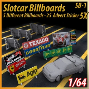 Slotcar Scenery Building 1:64 5X Trackside Bilboards Afx, Tyco - Picture 1 of 6