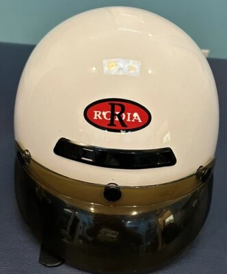 Casco de moto RODIA DOT ventilado blanco tamaño pequeño fibra de vidrio Foto 1 de 4