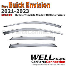 Wellvisors For Buick Envision 2021-2024 Window Visor Deflector Chrome Trim