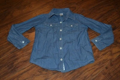 B36- Carter's 100% Cotton Denim Long Sleeve Top Size 6X - Image 1 of 2