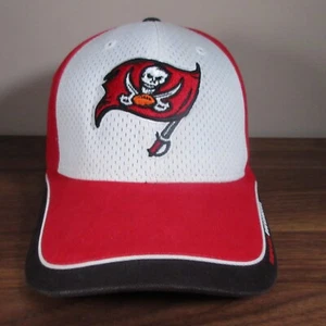 Tampa Bay Buccaneers Hat Cap Strap Back Red White Reebok NFL Football Bucs Mesh - Picture 1 of 9