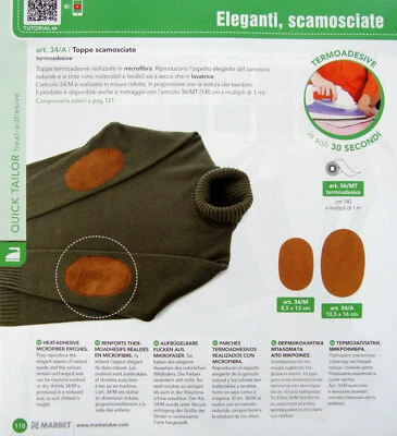 MINI TOPPE TOPPA SCAMOSCIATA SCAMOSCIATO OVALE TERMO ADESIVA MARBET 34M