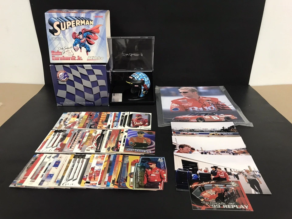 Lote Tarjetas Casco Autógrafos Fotos Nascar Dale Earnhardt Jr Años 90 - Principios 2000 Foto 1 de 4