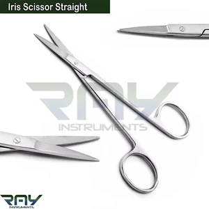 Instrumentos de disección quirúrgicos veterinarios rectos tijera de goma de iris - Imagen 1 de 4