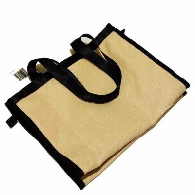 全新带标签 Macy’s 礼品托特包 ~ 化妆包 ~ 沙滩包 - 聚酯纤维亚麻包拉链 — 第 1/4 张图片