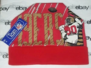 NEW Vintage NFL Old Stock San Francisco 49ers Jerry Rice Beanie Hat Skull Cap - Picture 1 of 7