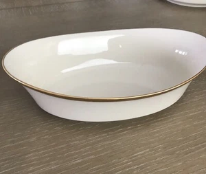 Lenox Oval Vegetable Bowl 10 inch -Eternal Pattern, Gold Trim. - Picture 1 of 2
