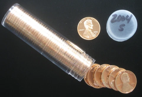 2004-S Proof Lincoln Cent 50pc Roll Cover
