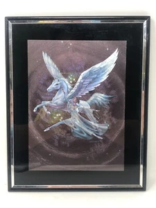 Pegaso e ballerina fantasy vintage con cornice anni 80 di Sue Dawe Kafka Ind. Ltd. #4361 - Foto 1 di 12