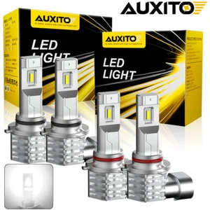 AUXITO 9005 9006 LED Combo Headlight Bulbs High Low Beam 6500K White 30000LM 4X - Picture 1 of 20