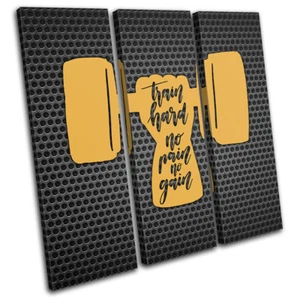 Crossfit Gym Fitness Lifting Sports TREBLE CANVAS WALL ART Picture Print - Picture 1 of 1