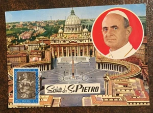 Vatican City 1963 Postcard - Saluti da S. Pietro - Picture 1 of 2