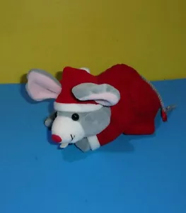 Cute Plush Creations Red Santa Outfit Christmas Mouse Hand Glove Puppet 9" Long - Picture 1 of 4