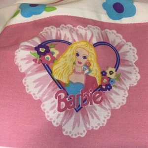 DAN RIVER BARBIE Sábana Doble Completa Plana Vintage Floral Rosa Blanco Púrpura Azul - Imagen 1 de 11