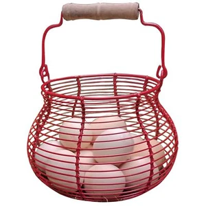 .wire Egg Basket For Gathering Fresh Eggsred Egg Baskets For Fresh Egg Farmhouse - Picture 1 of 8