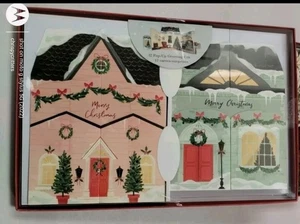 Up with Paper POP-UP CHRISTMAS HOME CHRISTMAS CARDS NEW set 12 two Designs - Picture 1 of 7