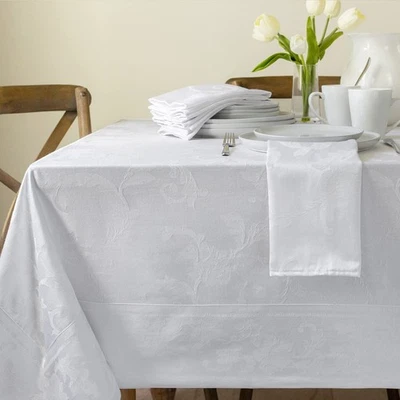 Harmony Scroll Woven Damask Fabric Tablecloth, Everyday, Parties, Special Occ... - Image 1 of 4