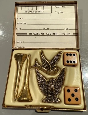 Bom Conjunto de Golfe Vintage 1950 Golden Craft “Tee Fore Two” Jogo em Ouro - COMPLETO  - Imagem 1 de 4