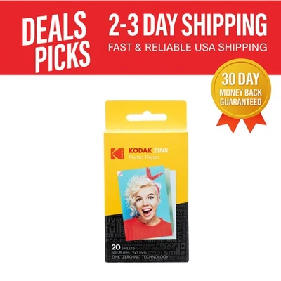 Kodak 2x3 ZINK Sticky-Backed Photo Paper - 20 Sheets for Instant Prints - Image 1 of 4