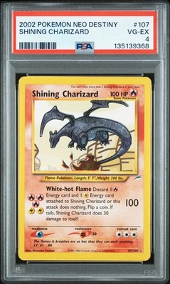 2002 POKEMON NEO DESTINY #107 SHINING CHARIZARD PSA 4 - Image 1 of 2