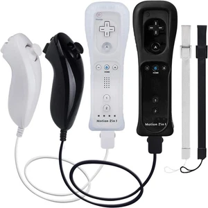 Motion Plus Wii Controllers 2Packs with Nunchucks, Wii Remote Controllers Com... - Picture 1 of 2