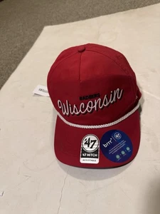 47 Hitch College Wisconsin Badgers SnapBack Baseball Cap Rot Neu - Bild 1 von 3