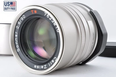 US Duty Free [N MINT/Hood] Contax Carl Zeiss Sonnar T 90mm f2.8 Lens G1 G2 #264 - Image 1 of 4