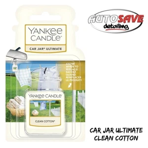 Yankee Candle - Ultimate Car Jar Hanging Air Freshener - Clean Cotton Scent - Picture 1 of 1
