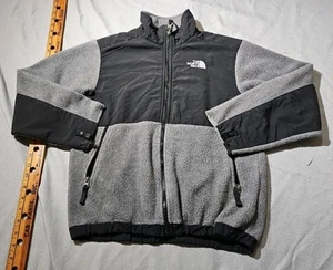 The North Face Jacket Youth Boys Large Black Gray Polartec Fleece Full Zip Mock - Picture 1 of 12