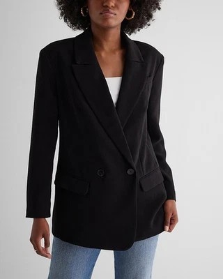 NUEVO BLAZER BOYFRIEND NEGRO OVERSIZE $158 TALLA L GRANDE Foto 1 de 4