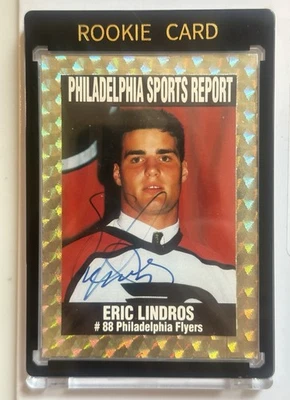 Eric Lindros, Certified Autographed, Limited edition, numbered rookie card - Image 1 of 4
