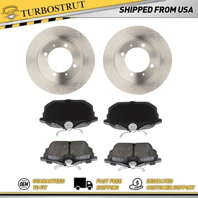 Kit de pastillas de freno rotores de freno traseros OE para 2003 2004 Mitsubishi Space Star 1,8 L Foto 1 de 4