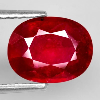 2.04Ct. Natural Gemstone Ruby Top Red Oval Madagascar Beautiful Sparkles Color! - Image 1 of 4