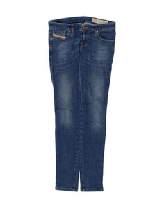 DIESEL Womens Skinzee-Low Super Slim Skinny Jeans W26 L32 Blue Cotton CP25 - Picture 1 of 3