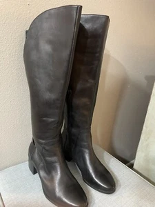 Anne Klein Womens AKJelaw Leather Almond Toe Knee High Fashion Boots size 9M - Picture 1 of 16