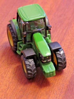 Tractor John Deere vintage Siku 1870 verde granja ruedas amarillas neumáticos de goma 6 cm Foto 1 de 4