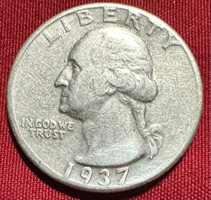 1937 25 centavos Washington Quarter DDO fecha y en Dios confiamos - 90 % plata - km#164 - Imagen 1 de 6
