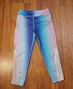 Zella Girls LIVE IN HIGH WAIST Workout Yoga LEGGING Sz Xl 14/16 Blue Pink Purple - Picture 1 of 6
