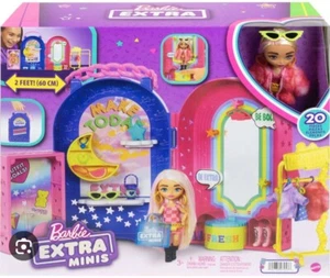 Barbie Extra Minis Boutique Travel Set Includes 3” Doll and 20 Accessories New - Picture 1 of 5