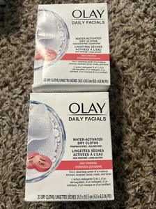 Olay Daily Facials Water-Activated Dry Cloths 33 Dry Cloths 6.5" x 6.5" - Picture 1 of 1
